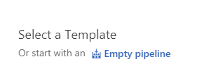 Select an empty VSTS release pipeline